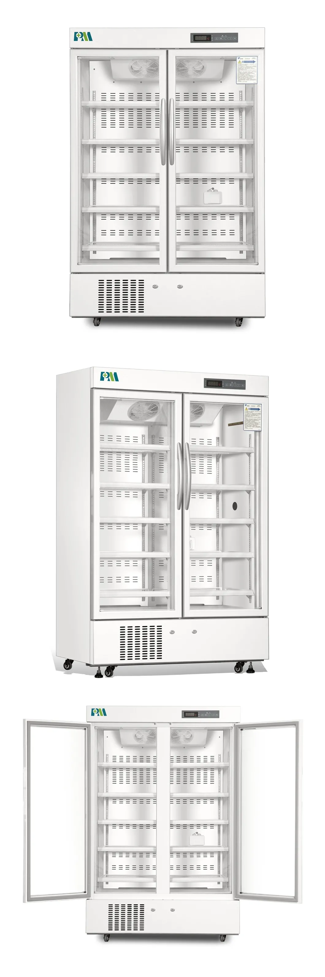 Μεγάλο περιεκτικότητας 1006L δίπλα-δίπλα κάθετο ψυγείο εμβολίων φαρμακείων στάσεων ιατρικό 2-8 βαθμοί