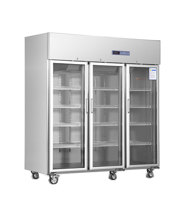 2-8 ιατρικό ψυγείο 3 φαρμακείων ανοξείδωτου 1500L βαθμού πόρτες γυαλιού