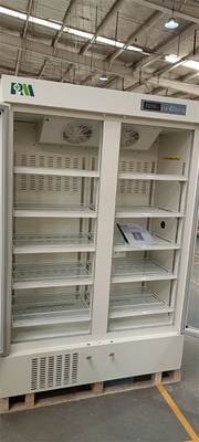 656L διπλό γυαλιού ψυγείο φαρμακείων εμβολίων πορτών βιοϊατρικό με τον εσωτερικό φωτισμό των οδηγήσεων πλήρη - ποιότητα
