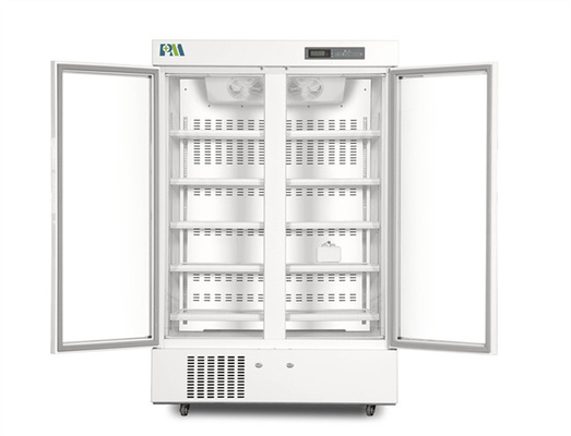 2-8 διπλό ψυγείο ιατρικού βαθμού ψυκτήρων αποθήκευσης εμβολίων φαρμακείων πορτών γυαλιού βαθμών