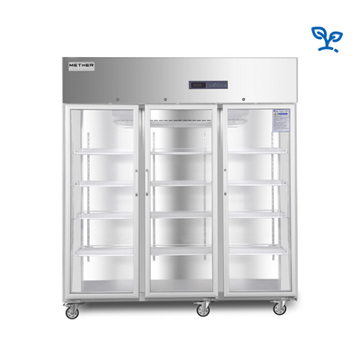 Θερμαίνοντας το ανοξείδωτο 304 πορτών γυαλιού ιατρικό ψυγείο φαρμακείων που χρησιμοποιείται στο εργαστήριο νοσοκομείων