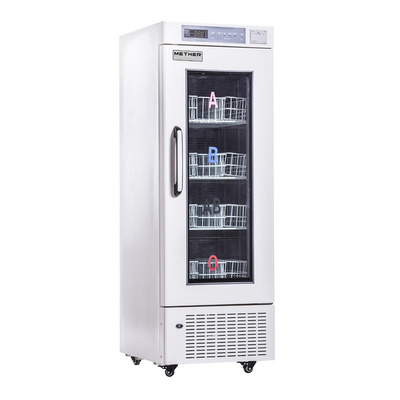 Φορητό νοσοκομειακό Τράπεζα αίματος ψυγείο ντουλάπι με θέρμανση αφρό γυαλί πόρτα 208L