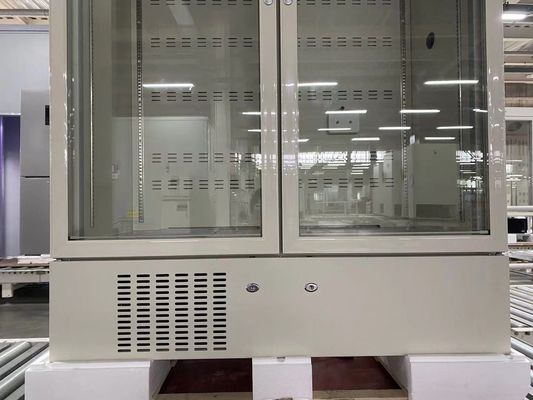 2-8 βαθμών αυτόματο παγετού 1006L ιατρικό ψυγείο φαρμακείων ικανότητας κάθετο με τη διπλή πόρτα γυαλιού